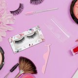 170pcs False Eyelash Kit Include 20 Eyelash Packaging Box Eyelash Storage Case, 20 False Eyelash Tray, 30 Eyelash Extension Tweezers Applicator Tool, 100 Eyelash Brush Mascara Wands Applicator(Pink)