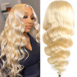 613 Lace Front Wig Blonde Body Wave Human Hair Wigs for Black Women T Part Lace Wigs with Baby Hair Pre Plucked 150% Density Brazilian Blonde Human Hair (16inch Body Wave Wig)