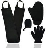 4 Pack Self Tanning Mitt Applicator Kit, with Self Tanning Glove, Mini Face Tanning Mitt, Back Tan Applicator, Exfoliating Glove, for Streak Free and No Strained Hands Self Tan Sunless Tan