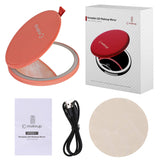 Travel Mirror,Lighted Makeup Mirror,Compact Mirror with Light,Rechargeable,Touch Switch,Brightness Adjustable,Can Fix to Anywhere,Personal Mirror Collection,Gift for Daughter Schoolmate Teacher
