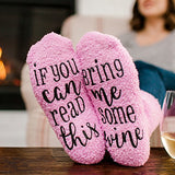 cinch! Luxury Wine Socks with Cupcake Gift Packaging with If You Can Read This