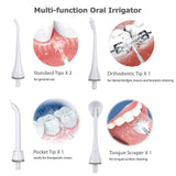 Mornwell Black Water Flosser and White Water Flosser Combination Set