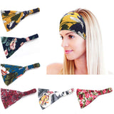 Catery Boho Headbands Stylish Floal Style Headband Headpiecce Bohemia Head Wrap Hair Band Cotton Elastic Fabric Hairbands Fashion Hair Accessories for Women and Girls(Pack of 6)