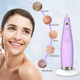 Blackhead Remover Vacuum-VKK Upgraded Blackhead Removal Vacuum Pore Cleaner, Electric Blackhead Whitehead Acne Extractor Tool Wireless Rechargeable (Purple)