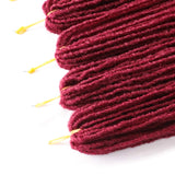 6Packs/Lot 18 Inch Micro Crochet Hair Braids Slender Straight Goddess Faux Locs Crochet Hair Synthetic Sister Locs Crochet Hair Braids Synthetic Braiding Hair Extensions For Women(BUG#)