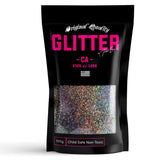 Charcoal Holographic Premium Glitter Multi Purpose Dust Powder 100g / 3.5oz for use with Arts & Crafts Wine Glass Decoration Weddings Cards Flowers Cosmetic Face Body (Packaging May Vary)