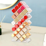 Tasybox Clear Lipstick Holder Organizer, 28 Spaces Acrylic Lipgloss Organizers and Storage Box Display Stand