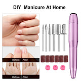 Electric Nail Drill Set, Hengwei 12 in 1 Portable Professional Manicure Pedicure Acrylic Nail Kit with Everything, 26 PCS Nail Sand Bands, Gel Nails, Polishing Shape Tools Design for Home Salon Use