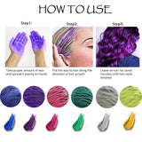 2 Colors Hair Color WAX, Silver Grey Blue Instant Hair Dye Wax, Natural Temporary Hair Color for Men and Women, Party, Daily Use, Cosplay