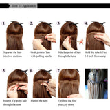 SEGO Pre Bonded Keratin Stick/I Tip Remy Human Hair Extension Cold Fusion Hair Piece for Women Smooth Straight 100 Strands/pack #12P613 Golden Brown&Bleach Blonde 16 inches 50g