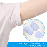 Underarm Sweat Pads - OTTOLIVES PREMIUM QUALITY Fight Hyperhidrosis [100 Pack] for Men and Women Comfortable, Non Visible, Extra Adhesive, Disposable Dress Guards/Shields, Non Sweat Armpit Protection