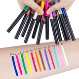 Matte Liquid Eyeliner 12 Colors Waterproof High Pigmented Smudgeproof Long Lasting Colorful Eye Liner Pen Set Matte Eye Shadow for women girl