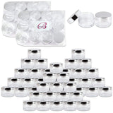 Beauticom 20g/20ml USA Acrylic Round Clear Jars with Lids for Lip Balms, Creams, Make Up, Cosmetics, Samples, Ointments (120 Pieces Jars + Lids, SILVER)