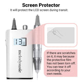 MelodySusie Professional Rechargeable 30000 rpm Nail Drill, Portable E-File with Long Life Battery, Electric Tool for Acrylic Nail Natural Extension Poly Nail Gel, High Speed, Low Heat