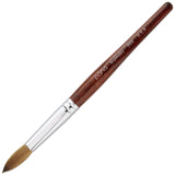 Pana USA Acrylic Nail Brush100% Pure Kolinsky Hair Mahogany Wood Handle with Silver Ferrule Round Shaped Style (Size # 20, Mahogany)