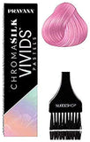 Pravana ChromaSilk VIVIDS PASTELS Hair Color Shades with Silk & Keratin Amino Acids Dye (with Sleek Brush) Haircolor Pastel (Pretty In Pink)