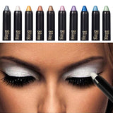 Eyeshadow Glitter, Eyeshadow Stick, Shimmer Eyeshadow, Pen Eyeshadow, Ultra Pigmented Makeup Eye Shadow Powder Long Lasting Waterproof, 10 Colors
