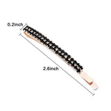 Rhinestone Crystal Bobby Pins Double Row Rhinestone Hair Barrette Clip Metal Hair Pins for Women Girls (Multi Color)