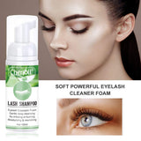 Eyelash Shampoo, Eyelash Foam Cleaner, Remove Makeup Residue & Mascara, 100ml Gentle Deep Cleansing and No Irritating or Burning for Eyelash Extension Foam