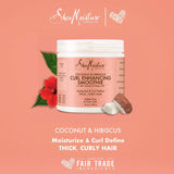 SheaMoisture Coconut and Hibiscus Curl Enhancing Smoothie | Family Size | 16 oz.
