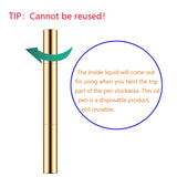 3ml Nail Oil Pen with Brush. Gold Twist Pen for Tooth Whitening Gel Lip Gloss Tube Container (6PCS)