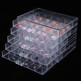 120 Grids Transparent Nail Art Storage Box, 5-layer Drawer, Water and Dust Resistant, Elegant Appearance, Large Capacity, Beads, Nail Art Supplies Sequence Organize