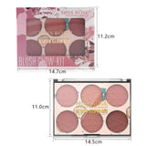 FantasyDay Pro 6 Colors Large Compact Powder Blush/Cheek Contouring Blusher Makeup Palette Contouring Kit #2