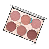 FantasyDay Pro 6 Colors Large Compact Powder Blush/Cheek Contouring Blusher Makeup Palette Contouring Kit #2