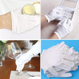 Cotton Gloves 10 Pairs - 9inch Long Work Gloves Cosmetic Moisturizing Gloves for Dry Hands & Eczema, Jewelry Inspection and More - Medium Size