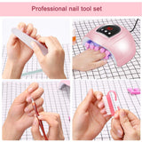 UV LED Nail Lamp 54W, Senignol Nail Dryer Gel Polish Light, UV Nail Light with 3 Timer Setting, Nail Polish Curing Gel LED Dryer, Including Nail Art Tools Set, Automatic Sensor, LCD Display (Pink)