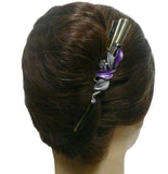 Set of 3 Flower Alligator Clips YY86155-1-3bluePurRose