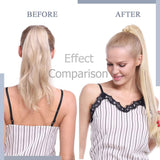 100% Remy Human Hair Ponytail Extension One Piece Claw/Jaw Clip Ponytail Hairpiece Clip In Pony Tail Extensions For Girl Lady Women Long Straight #4P27 Medium Brown&Dark Blonde 22'' 120g