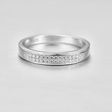 Empsoul 925 Sterling Silver Women's Eternity Pave Diamond High Polish Gift for Her Aniversary Bridal Wedding Band Ring Size 6