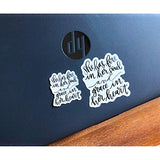 Inspirational quote stickers | Waterproof vinyl decals | Encouraging mental health self care self