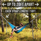 Foxelli Hammock Straps XL – Camping Hammock Tree Straps Set (2 Straps & Carrying