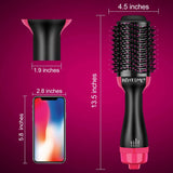 Hair Dryer Brush Blowout Brush - Hot Air Brush by BONTIME, 3-IN-1 Hair Dryer Volumizer, Negative Ions Hair Dryer & Styler for All Hair Type, Get Salon Blowouts at Home,Black