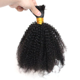 ZigZag Hair Afro Kinky Curly Hair Bulk No Attachment Brazilian Virgin Human Braiding Hair Bulk 4B 4C Virgin Hair Bulk For Braiding 1 Bundle 100% Unprocessed Virgin Human Hair Bulk (22inch, 4B 4C)