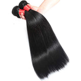AUTTO Hair Unprocessed Brazilian Virgin Human Hair Straight One Bundle 24inch Virgin Straight Human Hair Bundle Weave Extension Natural Black (100+/-5g)/bundle Can be Dyed and Bleached