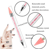 Nail Art Tools Acrylic Nail Brush 15 Pcs Rhinestone Picker Wax Pencil Tips Dotting Pens Nail Liner Brushes (Acrylic Nail Art Tools)