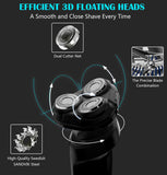 Electric Shaver Razor for Men,UICINOY Wet&Dry Metal IPX7 Waterproof Removable Mens Rotary Shavers with Type-C Charger Adapter