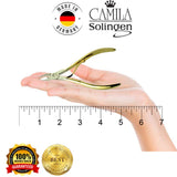 Camila Solingen CS09 4" Professional Nail Cuticle Trimmer, from Solingen, Germany. Best Stainless Steel, Anti-corrosive. Perfect Tool for Manicure and Pedicure. Premium Cuticle Cutter (9mm Blade)