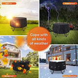 Fire Pit Cover Round for Fire Pit 22 Inch - 34 Inch Heavy Duty Outdoor Firepit Cover Full