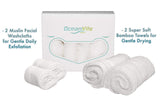 Natural Bamboo Muslin Face Washcloth Set - Luxurious soft Bamboo Face Towel Set(1 pack)