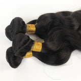 ZZRRYY Premium Body Wave Brazilian Remy Human Hair Weaving Bundle, Brazilian Human Hair Weave Bundles, Hair Weft Color Natural Off Black ( 4packs, 400g ) (Body, 20/22/24/26 Inch)