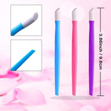 BQTQ 150 Pieces Plastic Handle Nail Cuticle Pusher Rubber Tipped Nail Cleaner Colored Nail Art Tool for Men and Women, 3 Colors