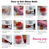 28g/Box Red and Beige Temperature Color Change Dip Powder Nails Dipping Nails Long-lasting Nails No UV Light Needed, (W-No.10)