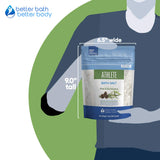 Athlete Bath Salt 32 Ounces Epsom Salt with Natural Lavender, Pine, Peppermint and Eucalyptus Essential Oils Plus Vitamin C in BPA Free Pouch with Easy Press-Lock Seal