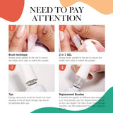 2 in 1 Dip Powder Base & Top Coat with Activator Dip Powder Liquid Set for Dipping Powder Nail Kit,0.5oz/Bottle,Fast Dry,No Nail Lamp Needed
