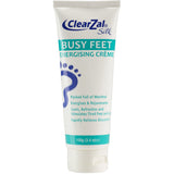 ClearZal Busy Feet Cooling Energizing Foot Cream packed with menthol for Pain Relief for tired achy feet, refreshes and rejuvenates. Tube 3.4oz