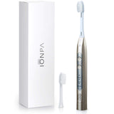 IONPA DH Gold Home ION Power Electric Toothbrush Champagne Gold, Easy-to-use, Brushing Timer, 3 Modes, 2 Soft Extended Filament Brush Heads, Made in Japan by IONIC KISS You, hyG, DH-311CG